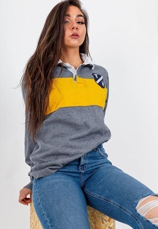 VINTAGE TOMMY HILFIGER LONG SLEEVE POLO SHIRT T156