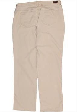 Lee 90's Straight Leg Baggy Trousers / Pants Medium Beige Cr