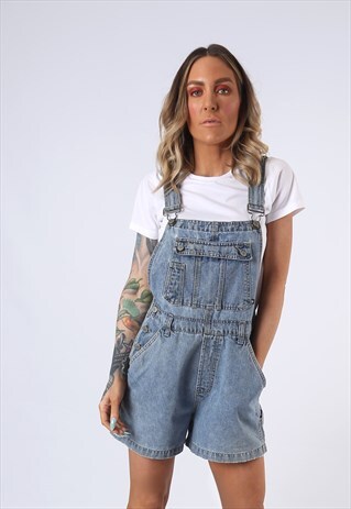 DENIM DUNGAREES SHORTS NO BOUNDARIES UK 12 (4AC)