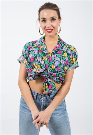 VINTAGE 80S HAWAIIAN SHIRT / S8484