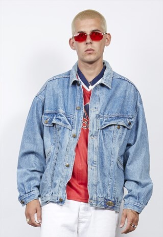 VINTAGE 80'S WRANGLER MID-BLUE DENIM JACKET