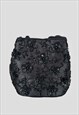 80'S VINTAGE LADIES FABRIC MINI EVENING BAG SEQUIN BEADS