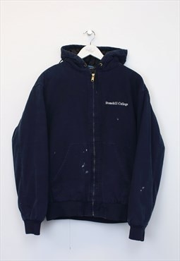 Vintage Tri-Mountain workwear jacket in navy. Best fits M