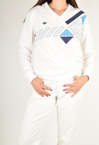 VINTAGE ADIDAS SWEATSHIRT MADE IN W-GERMANY 80'S (3084)