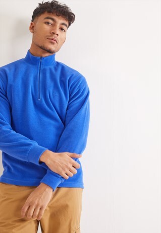 VINTAGE FILA 1/4 ZIP FLEECE TOP BLUE