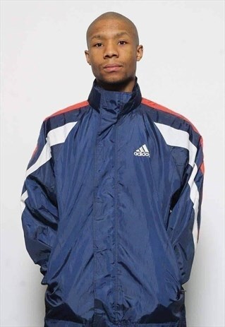 VINTAGE ADIDAS THIN TRACK JACKET BLUE