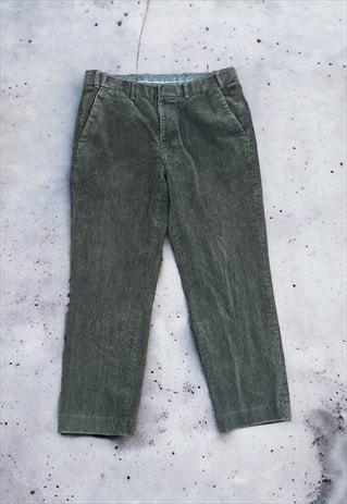 MENS Y2K KHAKI CORDUROY TROUSERS