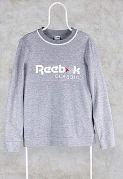 Vintage Reebok Classic Sweatshirt Grey Women's Small
