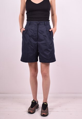 FILA WOMENS VINTAGE SHORTS W30 BLUE 90'S