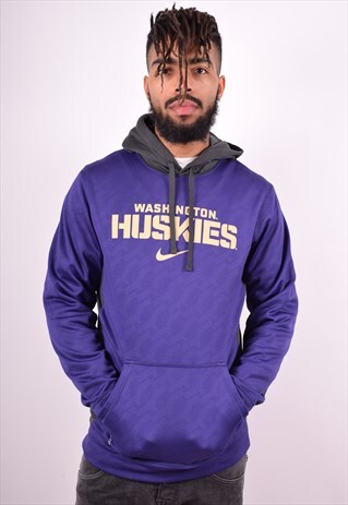 NIKE MENS VINTAGE HOODIE JUMPER MEDIUM PURPLE 90'S
