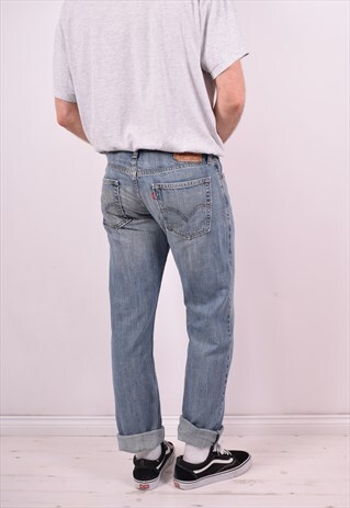LEVI'S 514 MENS VINTAGE JEANS W32 L34 BLUE 90'S