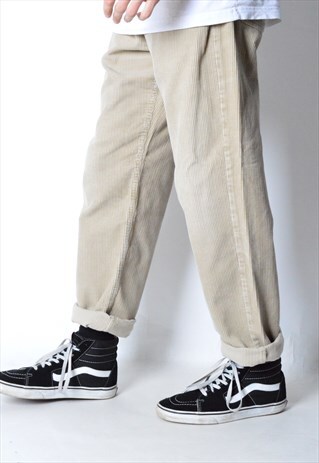 VINTAGE 90S BEIGE HUGO BOSS CORDUROY PANTS