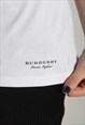 BURBERRY WOMENS MADE IN ITALY GRAPHIC T-SHIRT - WHITE