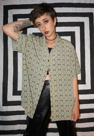 VINTAGE 90'S GEOMETRIC PATTERN SHIRT