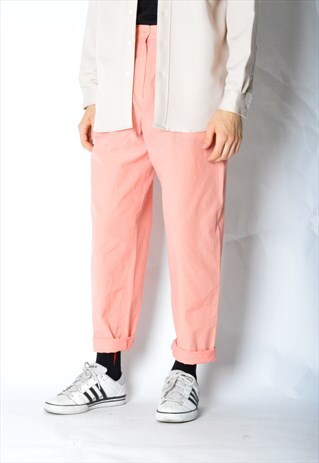 VINTAGE 80S UNISEX PEACH ORANGE LIGHTWEIGHT PANTS