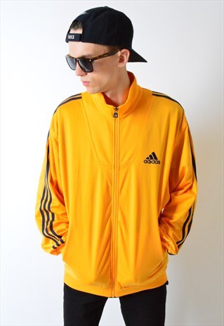 VINTAGE 90S YELLOW ADIDAS SPORTS JACKET