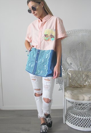 VINTAGE SHIRT ASSEMBLED FRONT POCKET PRINTED BAMBI
