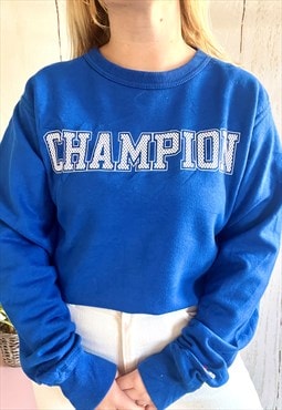 Vintage Champion Blue Motif 90's Sports Sweatshirt
