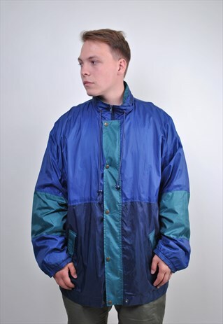 MULTICOLOR LIGHT HOODED TRAVEL JACKET, VINTAGE RAINCOAT