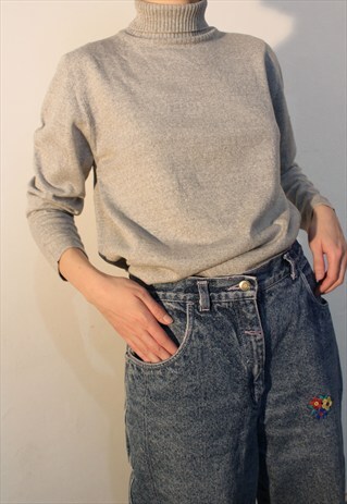 90S GREY TURTLENECK TOP