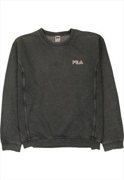 Vintage 90's Fila Sweatshirt Heavyweight Crew Neck Grey