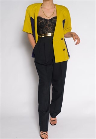 VINTAGE ANISEED YELLOW BLAZER