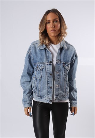 LEVIS DENIM JACKET OVERSIZED FITTED UK 12 - 14 (54N)