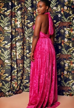 Sexy prom velvet evening dress with open back