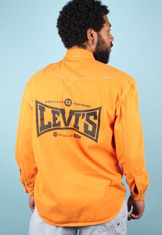 VINTAGE ORANGE DENIM LEVI'S SHIRT ASM1227