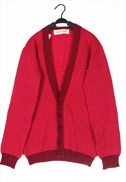 Red wool knitwear Cardigan jumper knit 