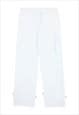 PARACHUTE JOGGERS CARGO POCKET PANTS SKATER TROUSERS WHITE