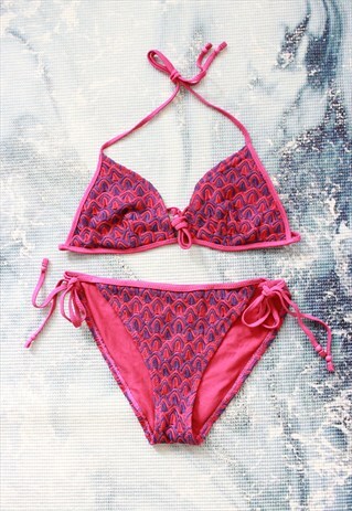 PINK PURPLE CROCHET BIKINI