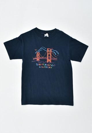 VINTAGE 90'S SAN FRANCISCO T-SHIRT TOP NAVY BLUE