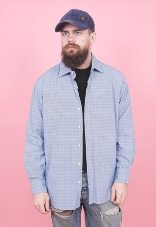 VINTAGE TOMMY HILFIGER CHECK SHIRT /R8395