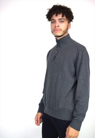 VINTAGE 90'S 1/4 BUTTON TOMMY HILFIGER SWEATSHIRT