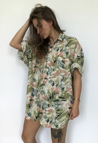 PATTERNED OVERSIZED RETRO VINTAGE UNISEX FESTIVAL SHIRT