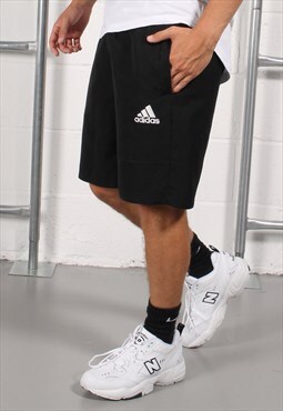 Vintage Adidas Shorts in Black Lounge Gym Sportswear Small