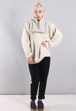 VINTAGE ADIDAS 1/4 ZIP FLEECE JACKET