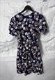 RETRO 70S MINI FLORAL DRESS - S