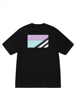 Oversized short sleeved t-shirt in black