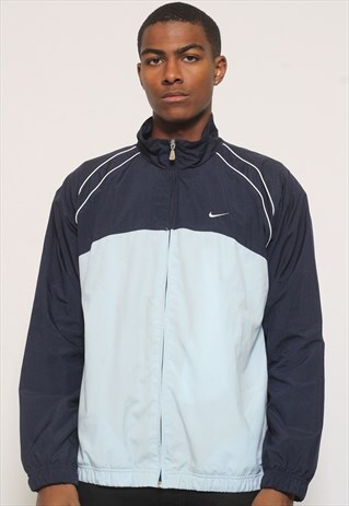 VINTAGE NIKE LOGO TRACK JACKET BLUE