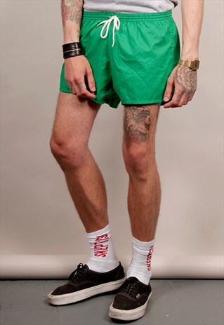 VINTAGE 80'S GREEN SPORTS SHORTS