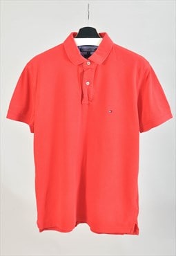 Vintage 00s Tommy Hilfiger polo shirt in red