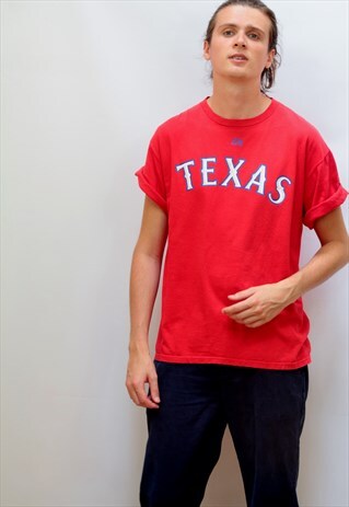 VINTAGE 'TEXAS' T-SHIRT IN RED