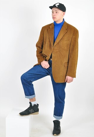 VINTAGE 80'S CORDUROY BLAZER JACKET