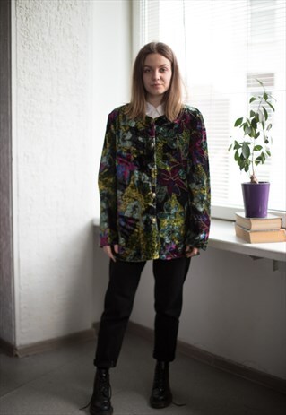 VINTAGE 80'S MULTICOLOUR VELVET JACKET