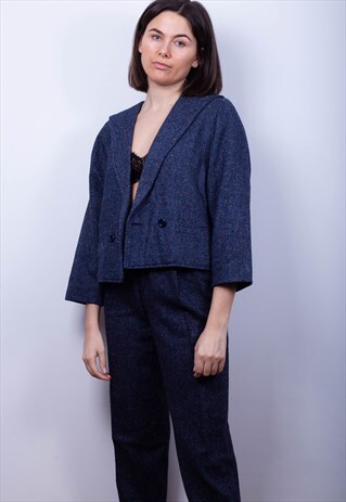 TWEED TWO PIECE CO-ORD BLAZER AND TROUSERS SUIT SET
