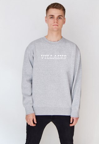 GREY VILLAINS STRIPED (WHITE) SWEATSHIRT