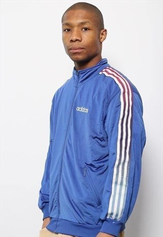 VINTAGE ADIDAS BIG LOGO TRACK JACKET BLUE