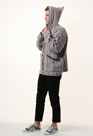 90S VINTAGE RARE OLDSCHOOL KNITWEAR HOODED JACKET 14425